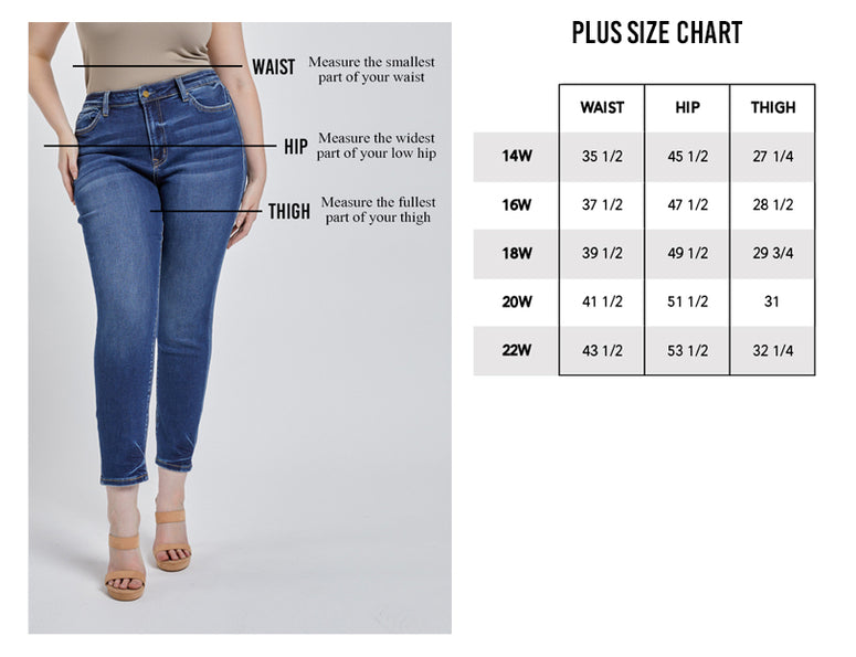 Size Chart Mica Denim