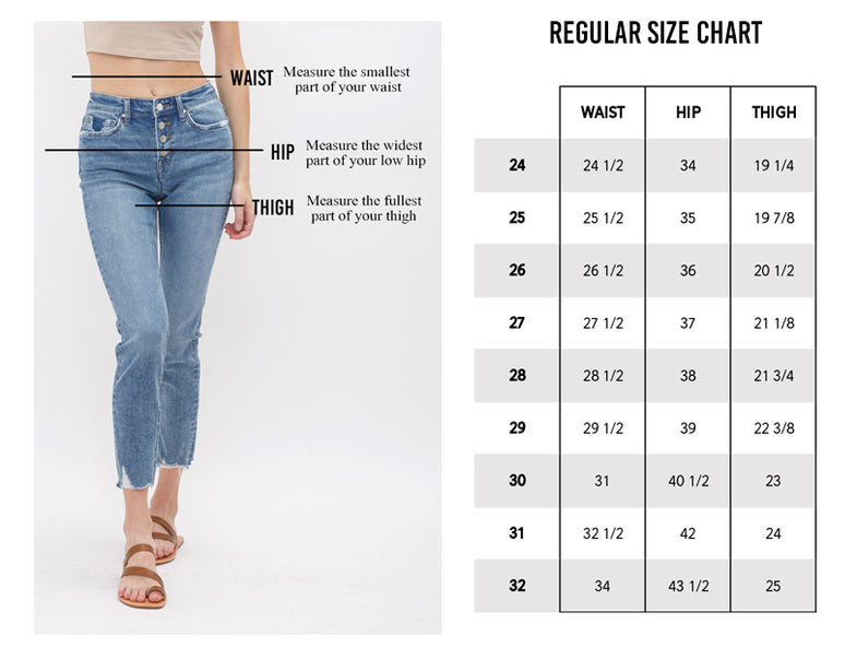 Size Chart Mica Denim