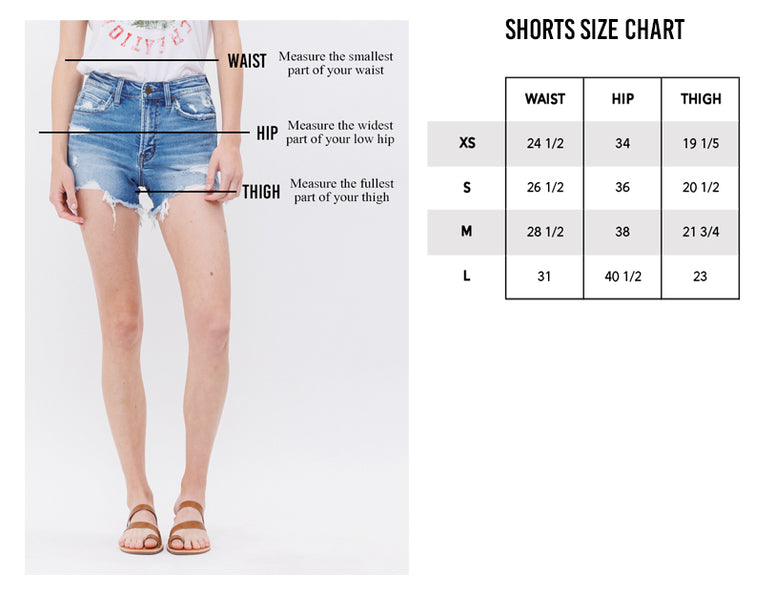 Size Chart Mica Denim